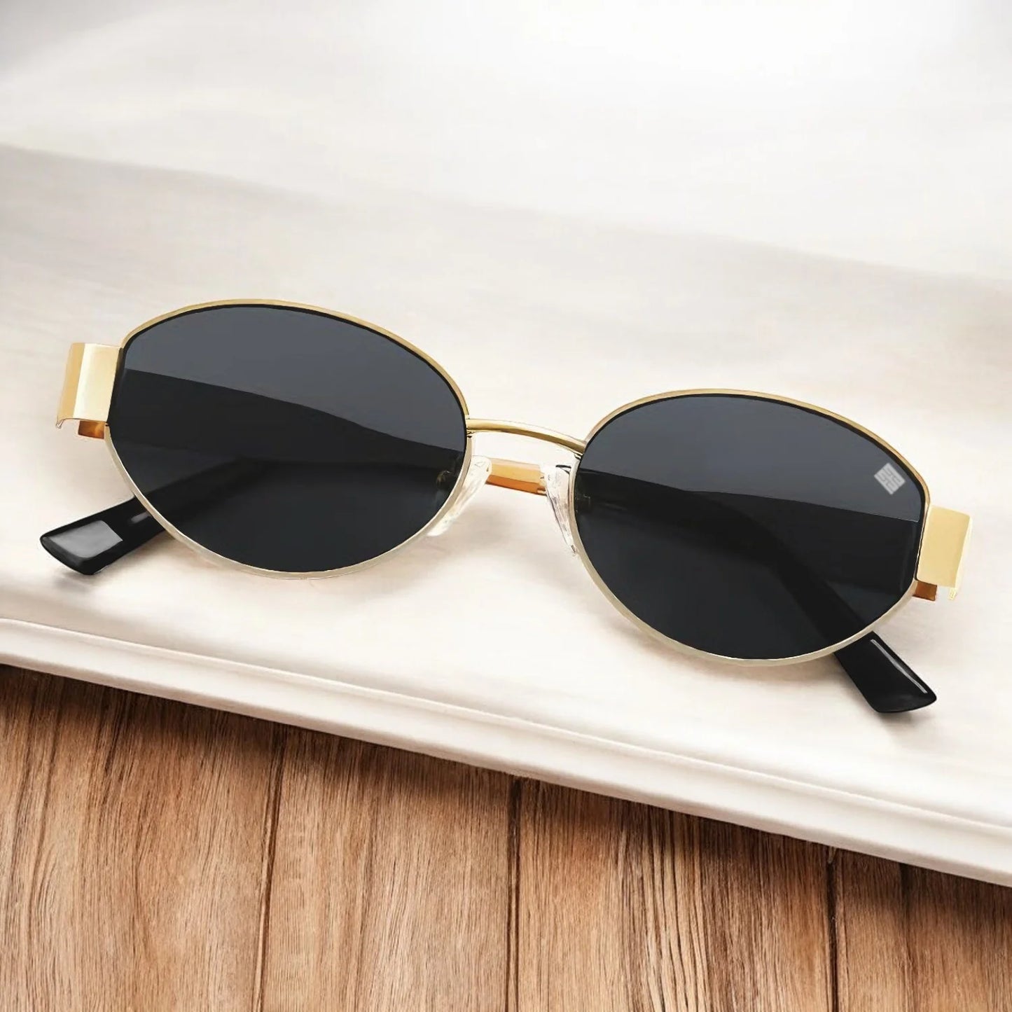 Metal Oval Sunglasses for Women