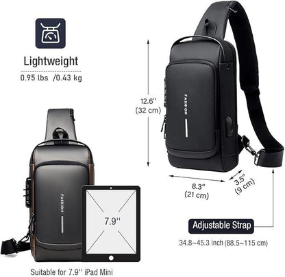 Waterproof Anti-Theft Sling Bag for Men & Women