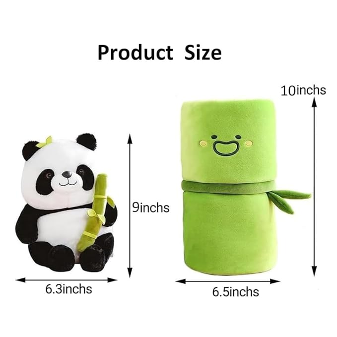 Panda Plush with Bamboo Soft Toy