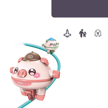 Magical Tightrope Walking Tumbler Pig Walking Tightrope for Children