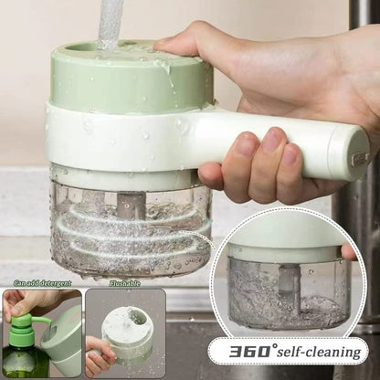 4 in 1 Portable Electric Vegetable Cutter Set