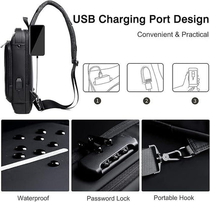 Waterproof Anti-Theft Sling Bag for Men & Women