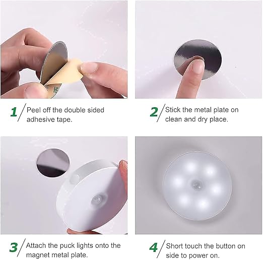 Motion Sensor Light for Home with USB Charging Wireless Self Adhesive LED Night Light