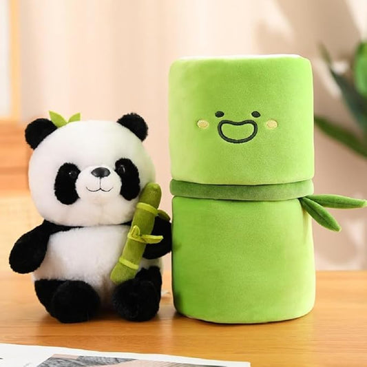 Panda Plush with Bamboo Soft Toy