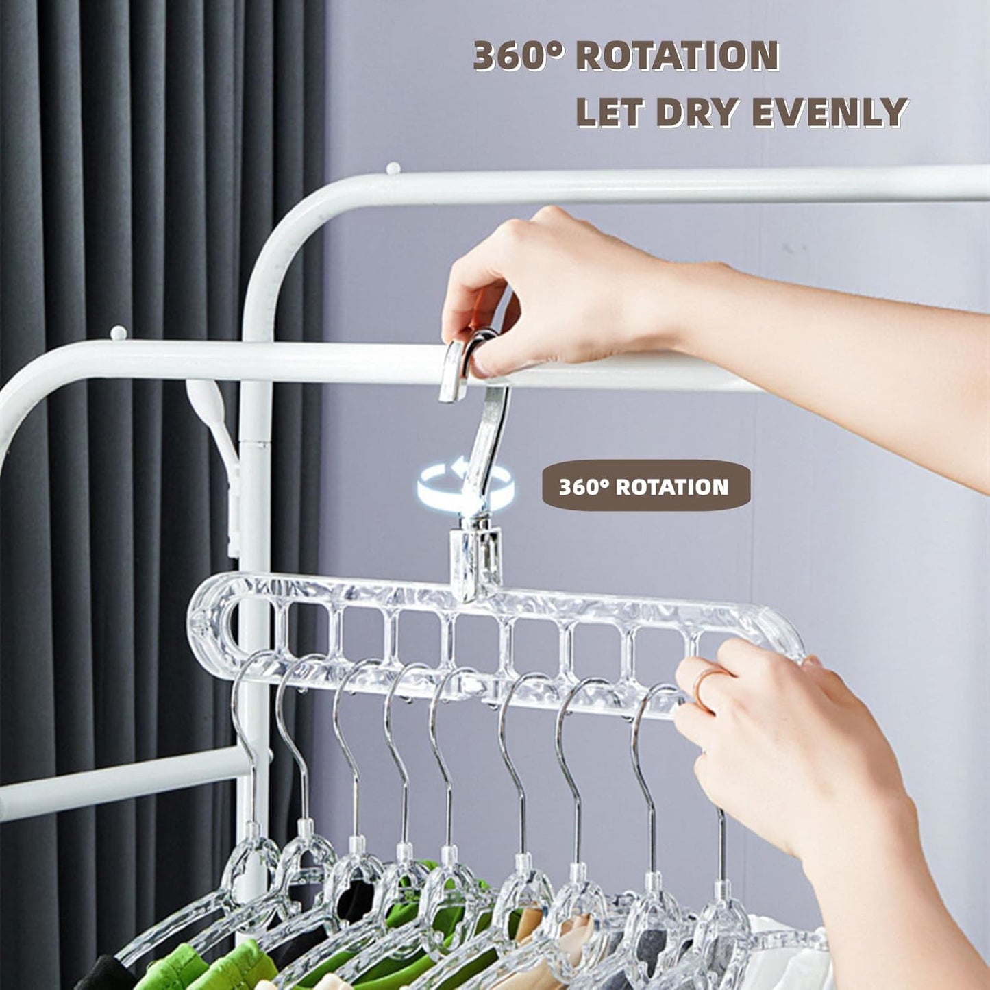 SpaceSaver Multi-Functional Folding Clothes Hanger (Pack of 10)