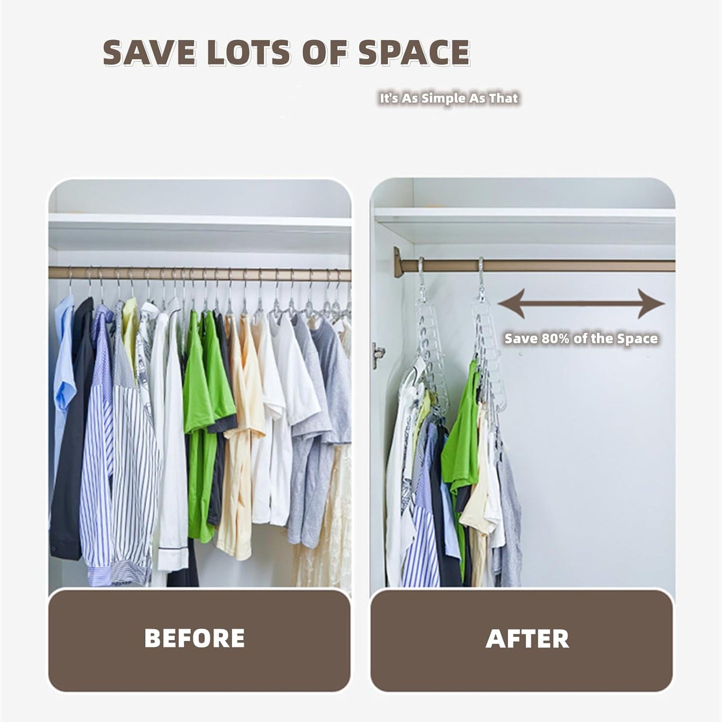 SpaceSaver Multi-Functional Folding Clothes Hanger (Pack of 10)