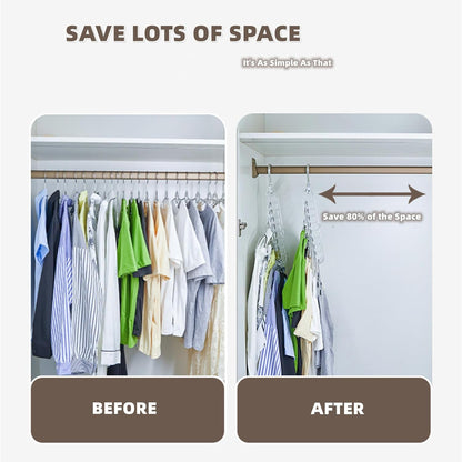SpaceSaver Multi-Functional Folding Clothes Hanger (Pack of 10)