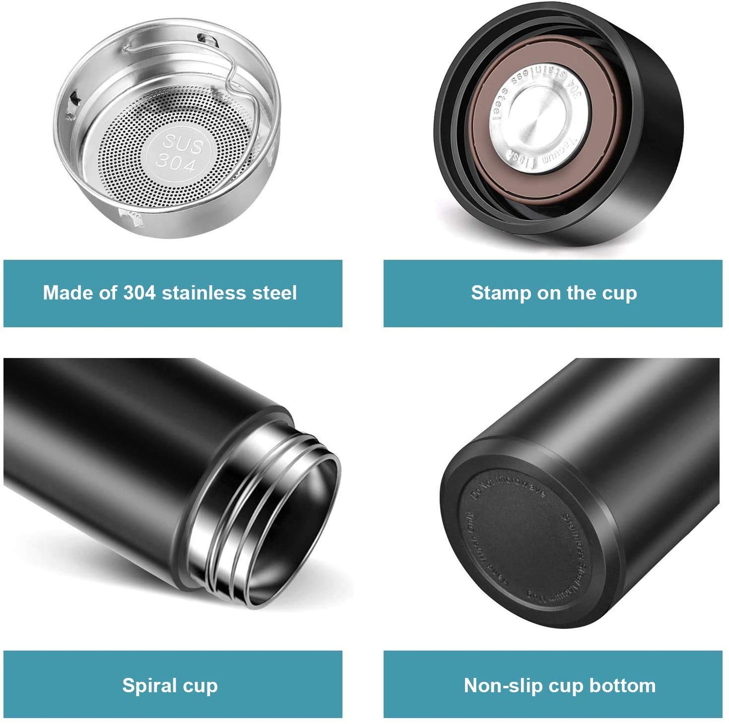 Temperature Water Bottle | Smart Vacuum Insulated Thermos Water Bottle | Water Bottle with LED Temperature Display