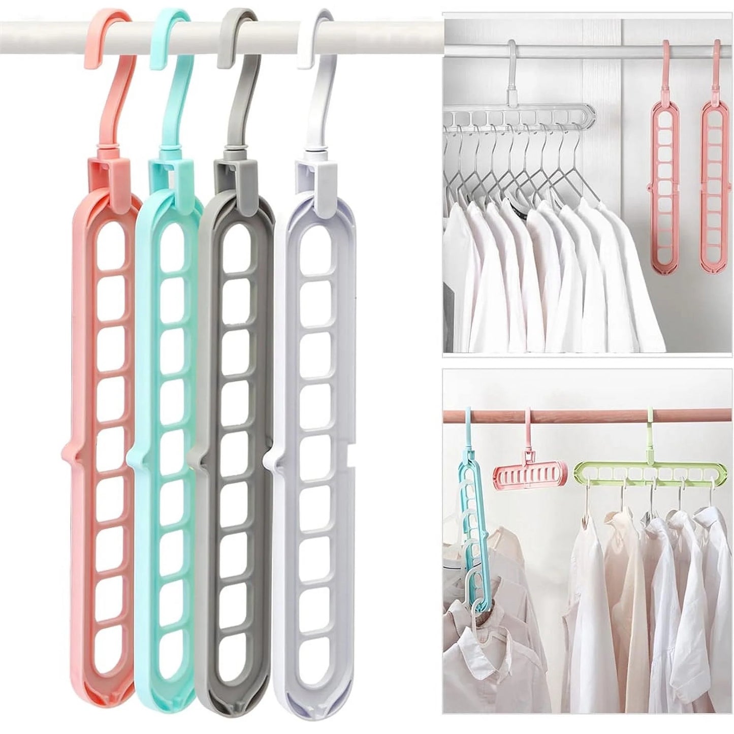 SpaceSaver Multi-Functional Folding Clothes Hanger (Pack of 10)