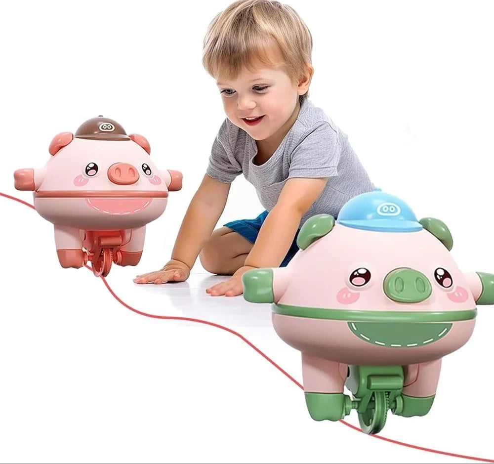 Magical Tightrope Walking Tumbler Pig Walking Tightrope for Children