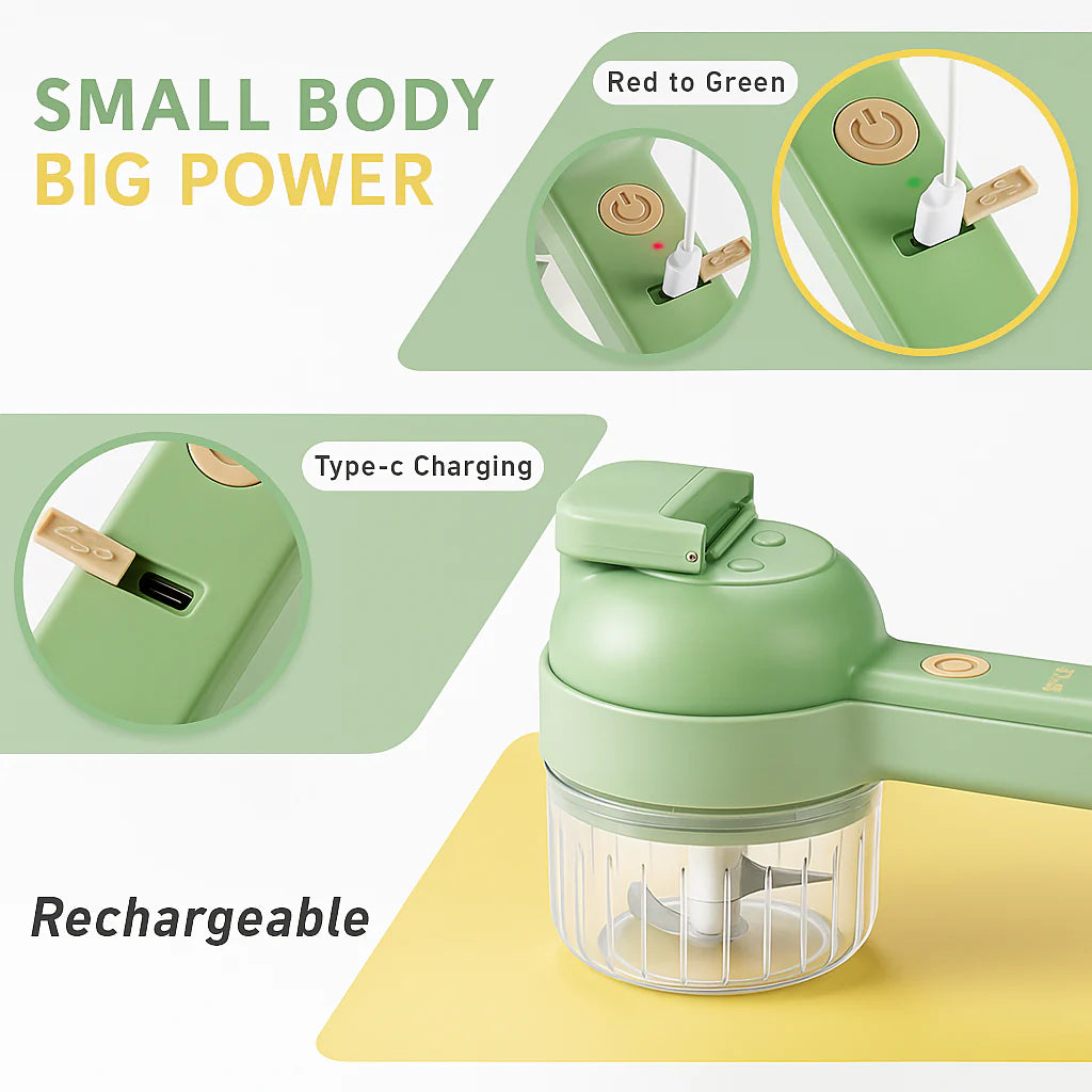 4 in 1 Portable Electric Vegetable Cutter Set