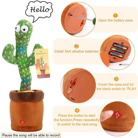 Interactive Dancing & Talking Cactus Toy