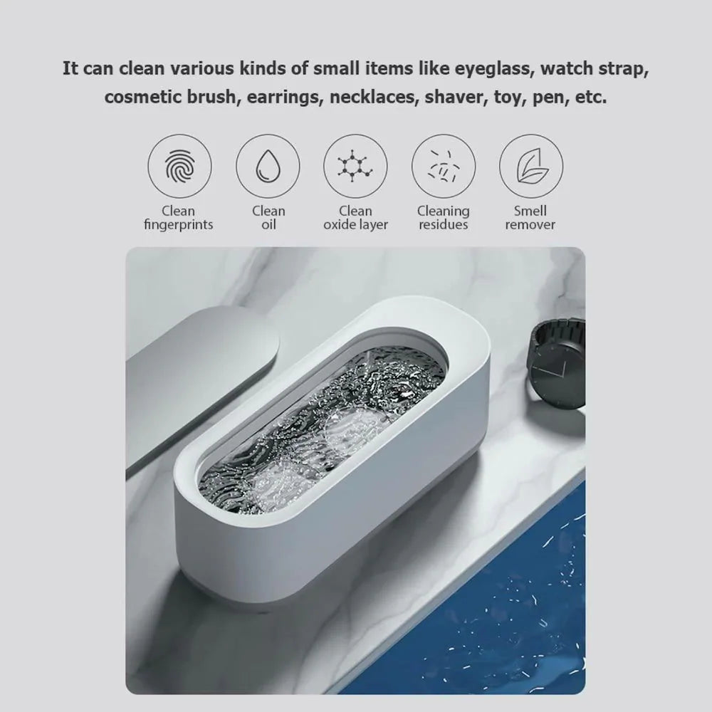 LuxeGlow Ultrasonic Jewelry & Makeup Brush Cleaner